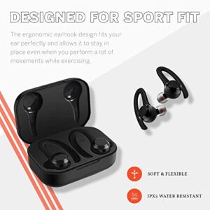 Santana Rumba by Carlos Wireless Sport Bluetooth Earbuds, Bluetooth Headphones IPX5 Waterproof, Hi-Fi HD Bass Stereo Sweatproof Earphones w/Mic Noise Cancelling Headset for Workouts, 21 HRS Playtime