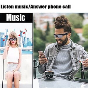 TOPEPOP Wireless Sunglasses Smart Glasses Music Sunglasses for Men Women Sport Outdoor Stereo Headphones Handsfree Headset Compatible with IOS iPhone Android Cell Phones Smartphones Tablets PC