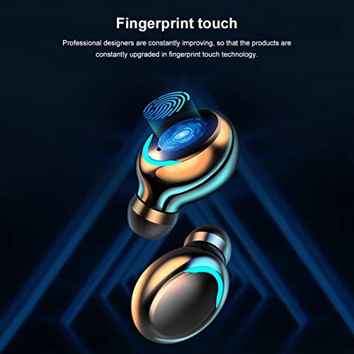 GrowToChoice in-Ear Headphone Waterproof LCD Display Stereo Power Bank Mobile Phone Wireless Earbuds