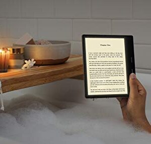 Kindle Oasis – With 7” display and page turn buttons - Wi-Fi + Free Cellular Connectivity, 32 GB, Graphite - Without Lockscreen Ads + 3 Months Free Kindle Unlimited (with auto-renewal)