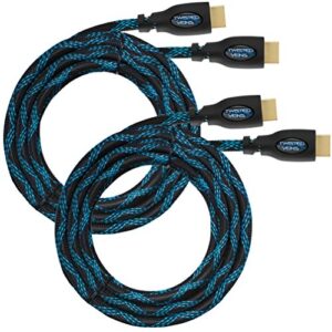 Twisted Veins HDMI Cable 25 ft, 2-Pack, Premium HDMI Cord Type High Speed with Ethernet, Supports HDMI 2.0b 4K 60hz HDR on Most Devices and May Only Support 4K 30hz on Some Devices