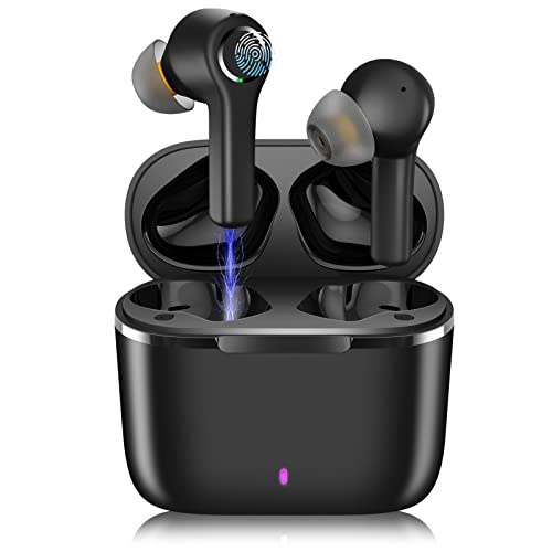 Liwarace Wireless Earbuds - Bluetooth Headphones - Wireless Headphones with Microphone, IPX5 Waterproof 5.2 Stereo Earphones for Gaming Sports Work,Valentines Day Gifts for Him Her + Earhook