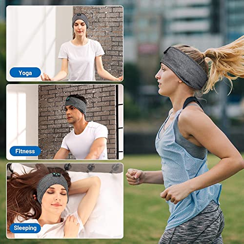 Sleep Headphones Bluetooth Headband, Perytong Sports Bluetooth Headband Headphones with Thin Speakers, Sleep Earbuds, Sleeping Headphones for Workout Running Yoga Nap, Gift for Men and Women