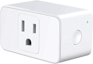 meross wi-fi smart plug mini, 15 amp & reliable wi-fi connection, alexa and google voice control, app remote control, timer, occupies only one socket, no hub needed