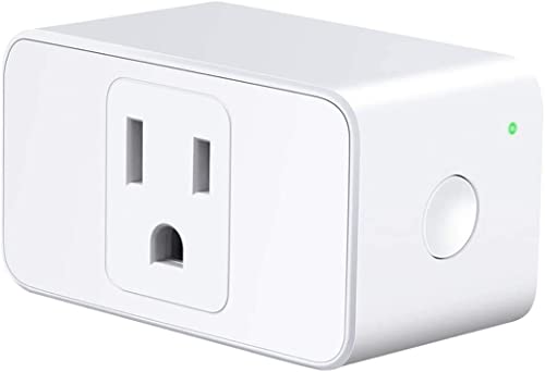 Meross Wi-Fi Smart Plug Mini, 15 Amp & Reliable Wi-Fi Connection, Alexa and Google Voice Control, App Remote Control, Timer, Occupies Only One Socket, No Hub Needed