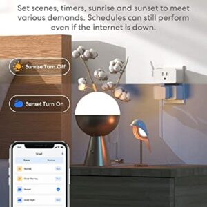 Meross Wi-Fi Smart Plug Mini, 15 Amp & Reliable Wi-Fi Connection, Alexa and Google Voice Control, App Remote Control, Timer, Occupies Only One Socket, No Hub Needed