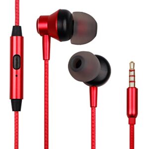 mr01 wired earbuds, stereo bass earphones, noise isolation in-ear headphones with mic,3.5mm compatible with computers/laptop/android/ipad/samsung/mp3