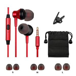 MR01 Wired Earbuds, Stereo Bass Earphones, Noise Isolation in-Ear Headphones with Mic,3.5mm Compatible with Computers/Laptop/Android/Ipad/Samsung/mp3