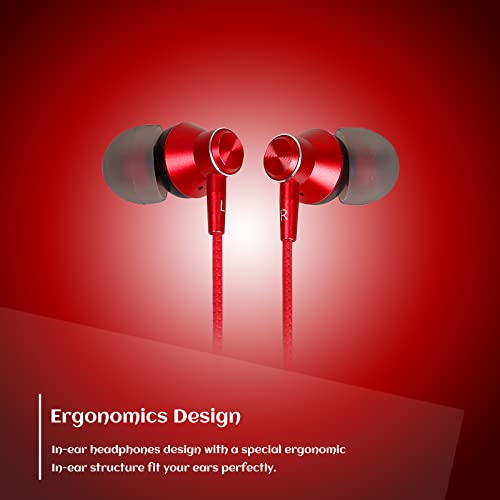 MR01 Wired Earbuds, Stereo Bass Earphones, Noise Isolation in-Ear Headphones with Mic,3.5mm Compatible with Computers/Laptop/Android/Ipad/Samsung/mp3