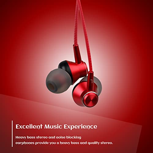 MR01 Wired Earbuds, Stereo Bass Earphones, Noise Isolation in-Ear Headphones with Mic,3.5mm Compatible with Computers/Laptop/Android/Ipad/Samsung/mp3