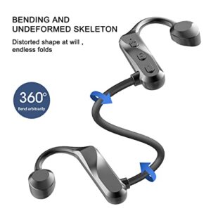 Byikun Bluetooth Headphones, Wireless Earbuds, True Bone Conduction Concept Bluetooth Headset Does Not Enter The Ear, Wireless Sports, Noise Cancelling Headphones, Earbud & in-Ear Headphones