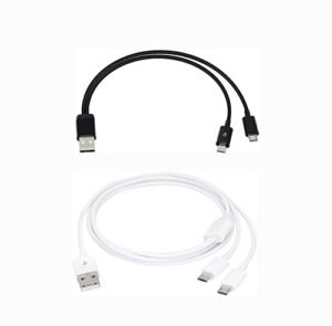 cerrxian usb 2.0 type a male to 2 micro usb male splitter y data charge cable