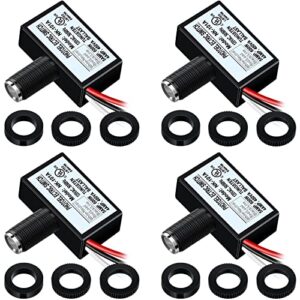 4 pack 120v ac photoelectric switch light control sensor button switch with automatic illumination detection circuit,dusk to dawn senso