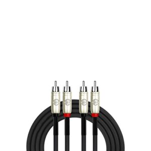 Kirlin Cable AP-401PR-06/BK - 6 Feet - Dual RCA to Dual RCA Patch Cable
