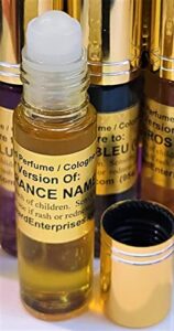 hayward enterprises brand perfume oil compatible to sensi white notes for women, designer inspired impression, fragrance oil, scented oil for body, 1/3 oz. (10ml) glass roll-on bottle