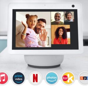 Ring Outdoor Smart Plug with All-new Echo Show 10 (3rd Gen) - Glacier White