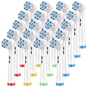 20 pcs electric toothbrush replacement heads compatible with braun oral b extra thin soft bristles for pro sensitive gum care, sensi ultra thin for oral-b toothbrush brush heads gentle cleaning refill