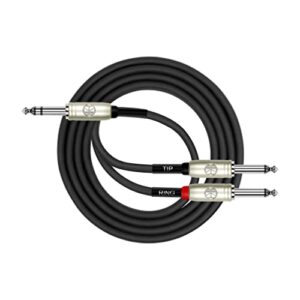 kirlin cable y-336pr-06 – 6 feet – 1/4-inch stereo plug to dual 1/4-inch mono plug y-cable