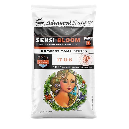 Advanced Nutrients Sensi Bloom B Water-Soluble Powder - 100% Water-Soluble Base Nutrients 25Lb