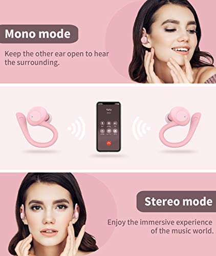 Wireless Earbuds, Bluetooth 5.1 Sport Headphones with mic, Noise Cancelling Touch Control in-Ear Bluetooth Earphones, Type-C Charging Wireless Headphones Auto Pairing, Stereo Headset for Gym