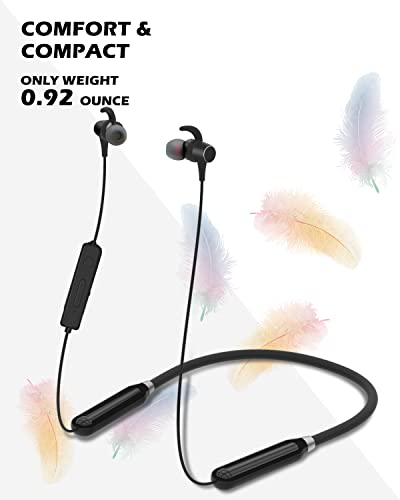 OINMELY 150Hours Playtime Bluetooth Neckband Headphones V5.0 Wireless Headset Sport Earbuds w/Mic Playtime Cordless Noise-Canceling Earphones for Gym Running Compatible with iOS Samsung Android