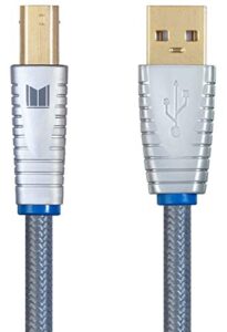 monolith usb digital audio cable – usb a to usb b – 2 meter, 22awg, oxygen-free copper, gold-plated connectors