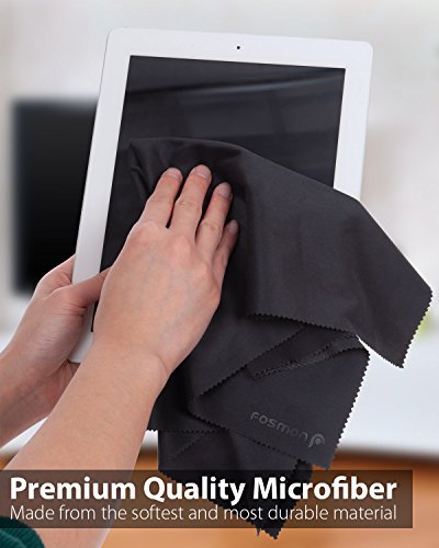 Microfiber Cleaning Cloths (4 Pack), Fosmon 16 x 16 inch Extra Large Dust Rag Towels for LCD Screen, Digital Video Camera Lens, Laptop, HDTV, PC, Monitor Screen, Smartphones, Tablet, and More