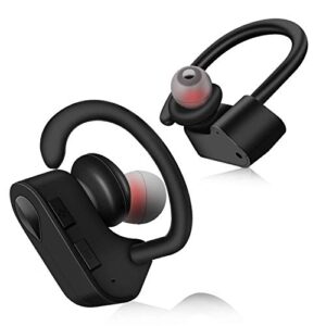 true wireless earbuds bluetooth 5.0 wireless earbuds ipx4 waterproof tws stereo headphones built-in mic headset noise canceling long playtime premium sound with deep bass earphones for sport and work
