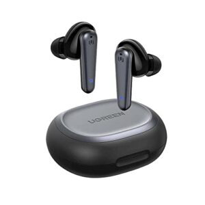 UGREEN HiTune T1 Wireless Earbuds with 4 Microphones, HiFi Stereo Bluetooth Earphones with Deep Bass Mode, ENC Noise Cancelling for Clear Calls, Touch Control, IPX5 Waterproof, 24H Playtime, Black