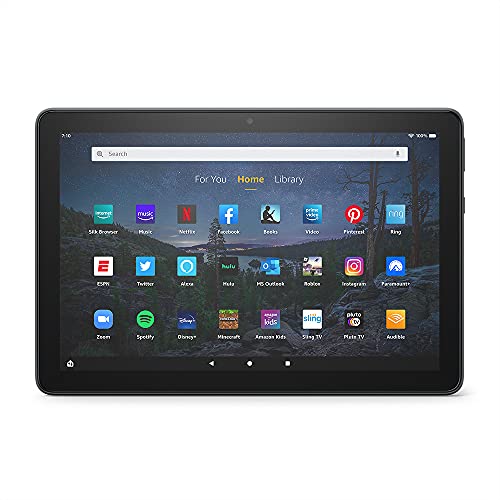 Fire HD 10 Plus tablet, 10.1", 1080p Full HD, 32 GB, latest model (2021 release), Slate, without lockscreen ads