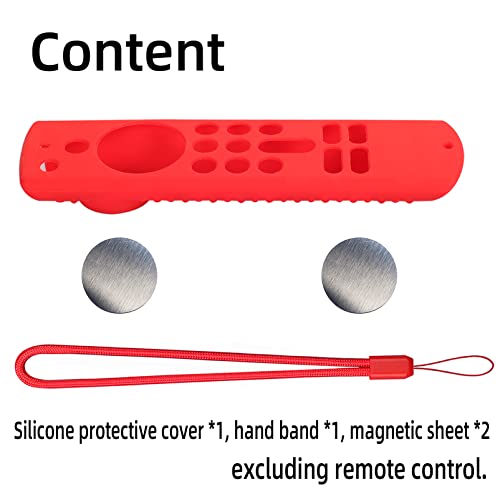 Remote Cover for TV Stick 3rd Gen 2021 /Stick 4k Max Silicone Case Anti-Slip Silicone Protective Case Silicone Sleeve with Magnetic tech(Red)