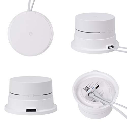 OkeMeeo [#1] Google WiFi Wall Mount - Ceiling Mount Holder for Google WiFi Mesh System 2016 and 2020, Space Saving and Enlarging Coverage, Reinforced and Perfect Unity (3-Pack)