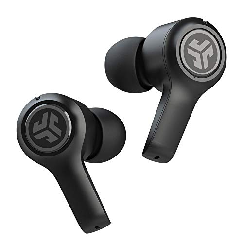 JLab Audio JBuds Air Executive True Wireless Bluetooth Earbuds + Charging Case - Black - C3 Calling with Dual Microphones - Long Playtime - Bluetooth 5.0 Connection - 3 EQ Settings (Renewed)