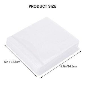 600PCS CD DVD Sleeves, FULANDL Premium CD Double-Sided Refill Plastic Sleeve for CD and DVD Storage Binders (White)