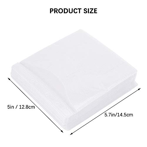 600PCS CD DVD Sleeves, FULANDL Premium CD Double-Sided Refill Plastic Sleeve for CD and DVD Storage Binders (White)