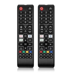 2 pcs new universal remote control for all samsung tv remote,compatible for all samsung smart tv, led, lcd, hdtv, 3d, series tv.