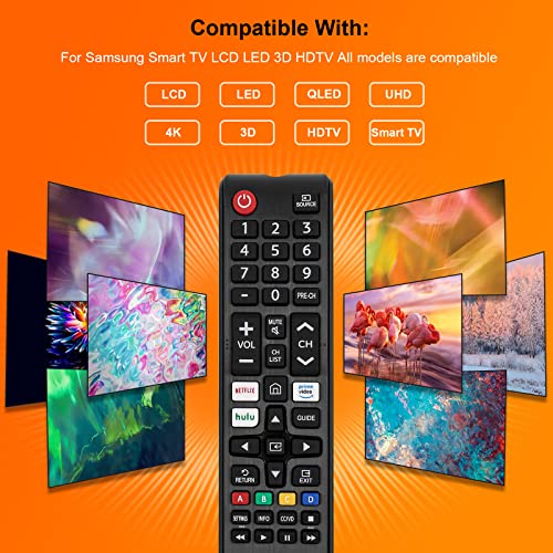 2 PCS New Universal Remote Control for All Samsung TV Remote,Compatible for All Samsung Smart TV, LED, LCD, HDTV, 3D, Series TV.