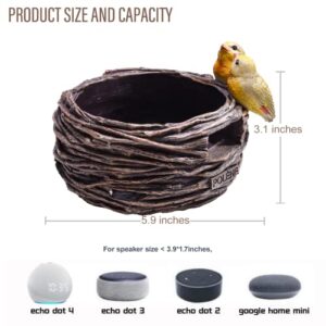 POLÈNE Bird House Statue,Echo Dot Holder Stand,Smart Speaker Stand for Echo Dot 3rd Generation Echo Dot Kids，Bird House Figurines Home Decor.