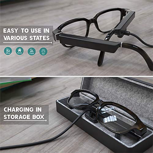 [2-Pack] TUSITA Charger Compatible with Echo Frames (2nd Gen) - USB Magnetic T- Head Charging Cable 3.3ft 100cm - Smart Audio Sunglasses Accessories