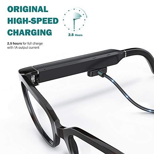 [2-Pack] TUSITA Charger Compatible with Echo Frames (2nd Gen) - USB Magnetic T- Head Charging Cable 3.3ft 100cm - Smart Audio Sunglasses Accessories