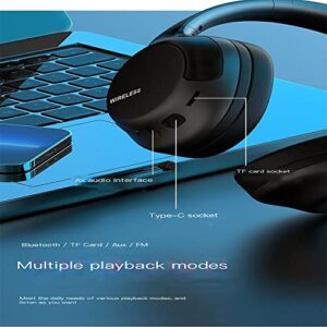 Grandeals Bluetooth Headphones Over-Ear,60 Hours Playtime Foldable Lightweight Wireless Headphones Hi-Fi Stereo,Bass Adjustable Headset with Built-in HD Mic,FM,AUX/TF for PC/Home, Khaki