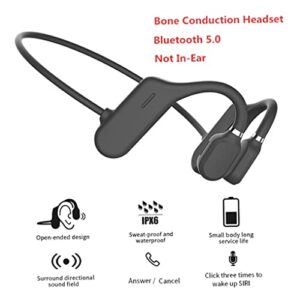 Bone Conduction Headphones Bluetooth Wireless Earphones Sports Open Ear Headphones Waterproof Lightweight - Red.