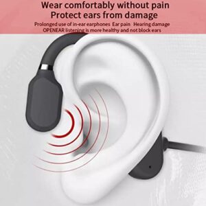 Bone Conduction Headphones Bluetooth Wireless Earphones Sports Open Ear Headphones Waterproof Lightweight - Red.