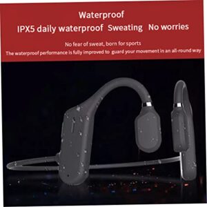 Bone Conduction Headphones Bluetooth Wireless Earphones Sports Open Ear Headphones Waterproof Lightweight - Red.