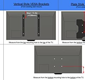 VIVO Steel Soundbar Bracket Speaker Mount with Non-Slip Base, Above or Below Wall Mounted TV, Fits Most VESA Patterns, 33 lbs Capacity, Mount-SPSB5