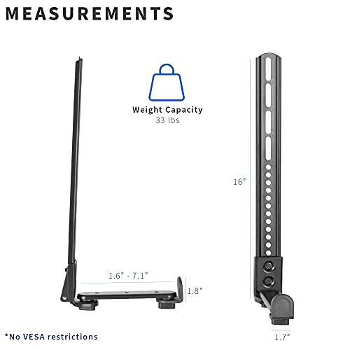 VIVO Steel Soundbar Bracket Speaker Mount with Non-Slip Base, Above or Below Wall Mounted TV, Fits Most VESA Patterns, 33 lbs Capacity, Mount-SPSB5