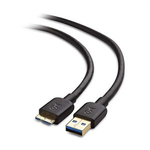 cable matters long micro usb 3.0 cable 10 ft (external hard drive cable, usb to usb micro b cable) in black