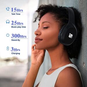 targeal Bluetooth Headphones - Immersive Stereo Wireless Headset -Headphone with Noise Canceling Microphone - Lightweight Over Ear Headphone for Phone, PC, Mac, Laptop