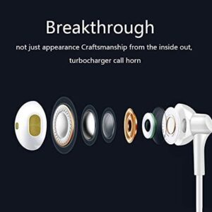 (2 Pack) Premium 3.5mm Wired Earphones/Headphones/Earbuds with Built-in Microphone & Remote Control Compatible for iPhone iPad iPod Samsung Galaxy Android Phone(White)