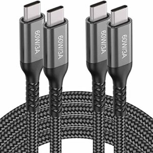usb-c to usb-c cable (15ft 2pack 60w),long cable,fast charging cord for samsung galaxy s21/s21+/s20/z fold 3,note 20 ultra/10 lite,google pixel 6 pro/4a/4xl,oneplus 9 pro,sony xperia 5,dual type-c